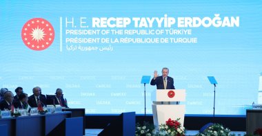 President Recep Tayyip Erdoğan speaks at the event, Istanbul, Türkiye, Dec. 4, 2023. (AA Photo)