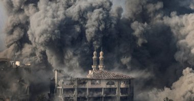 Smoke billows following Israeli strikes in Gaza City, Palestine, Oct. 11, 2023. (Reuters Photo)