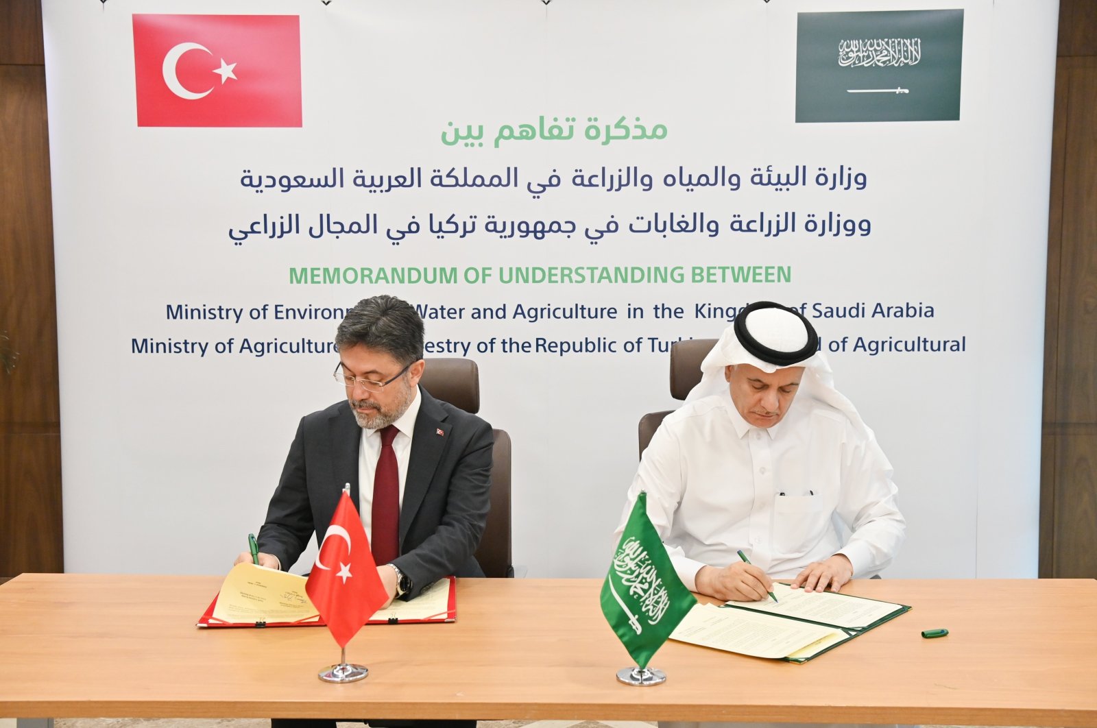 وقعت تركيا والمملكة العربية السعودية اتفاقية تعاون في مجال الزراعة
