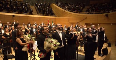The orchestra at the Italy-Türkiye Friendship Concert, Ankara, Türkiye. Dec. 1, 2023. (Photo Courtesy of Italian Embassy in Türkiye)