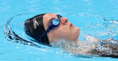 Türkiye's Sümeyye Boyacı in action during a swimming training session ahead of the Tokyo 2020 Paralympic Games at Tokyo Aquatics Centre, Tokyo, Japan, Aug. 22, 2021. (Getty Images Photo)