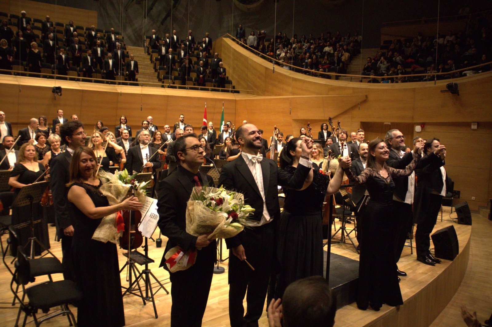 The orchestra at the Italy-Türkiye Friendship Concert, Ankara, Türkiye. Dec. 1, 2023. (Photo Courtesy of Italian Embassy in Türkiye)