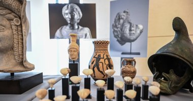 Some 41 historical artifacts illegally taken out of Türkiye are returning to their homeland, Manhattan, New York, U.S., Dec. 5, 2023. (AA Photo)