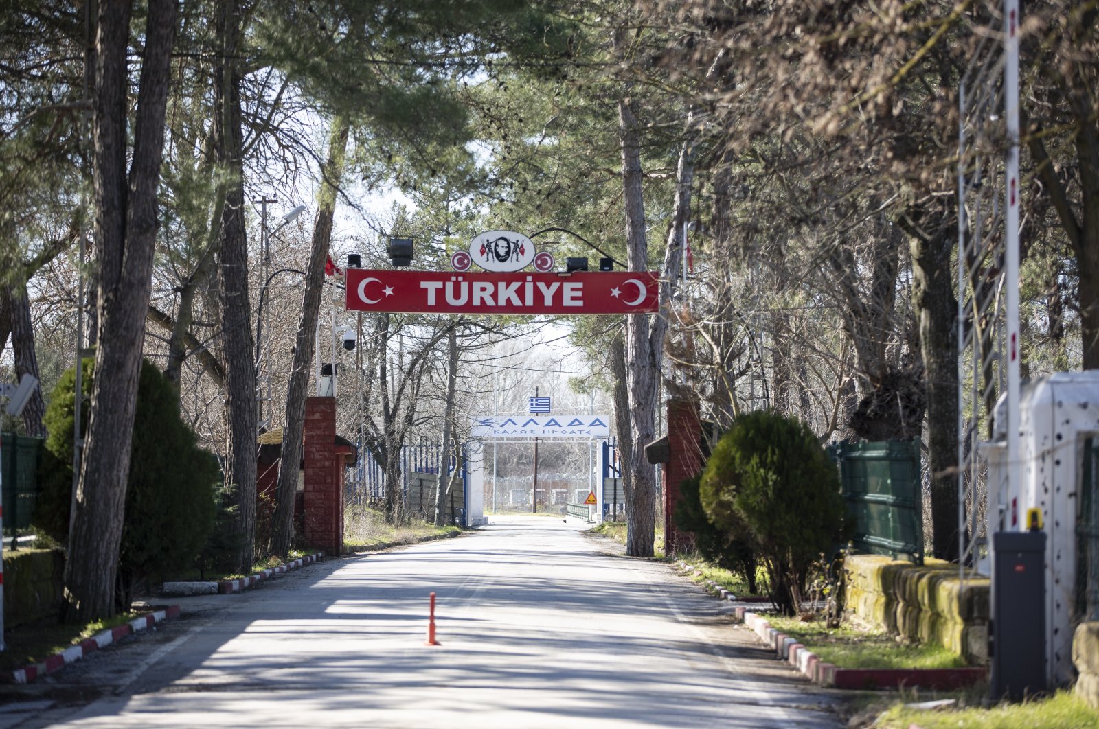 The Pazarkule border gate between Türkiye and Greece, in Edirne, northwestern Türkiye, Feb. 11, 2022. (Getty Images)