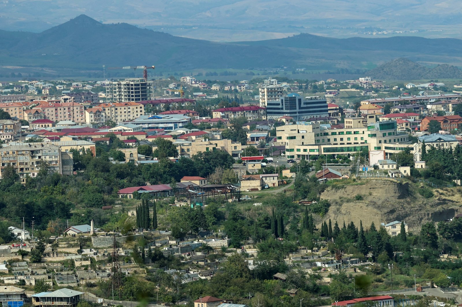 Khankendi city following a military operation conducted by the Azerbaijani Armed Forces against illegal separatists in the Karabakh region, Azerbaijan, Oct. 2, 2023. (Reuters Photo)