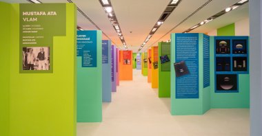 The photograph shows "A Space of Insight: Akbank Sanat and 30 Years" at Akbank Sanat, Istanbul, Türkiye, Dec. 4, 2023. (Photo courtesy of Akbank Sanat)