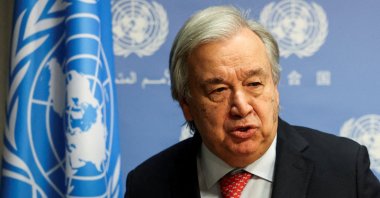 U.N. Secretary-General Antonio Guterres speaks at a meeting in New York City, U.S., Nov. 6, 2023. (Reuters Photo)