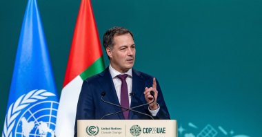 Belgian PM Alexander De Croo speaks at the COP28 in Dubai, UAE, Dec. 2, 2023. (EPA Photo)