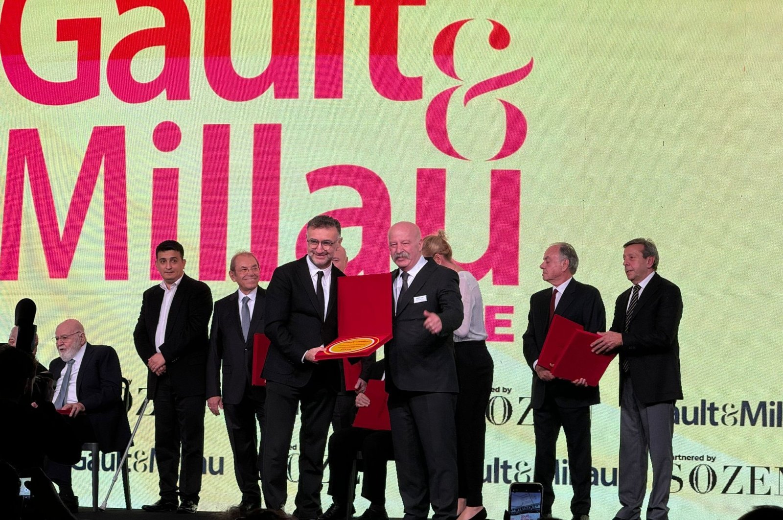 The gastronomy selection for Türkiye in a spectacular award ceremony held at the Çırağan Kempinski Palace, Istanbul, Türkiye. (Photo courtesy of Gault &amp; Millau Türkiye)