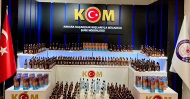 Authorities seize thousands of liters of bootleg alcohol, Ankara, Türkiye, Dec. 6, 2023. (DHA Photo)