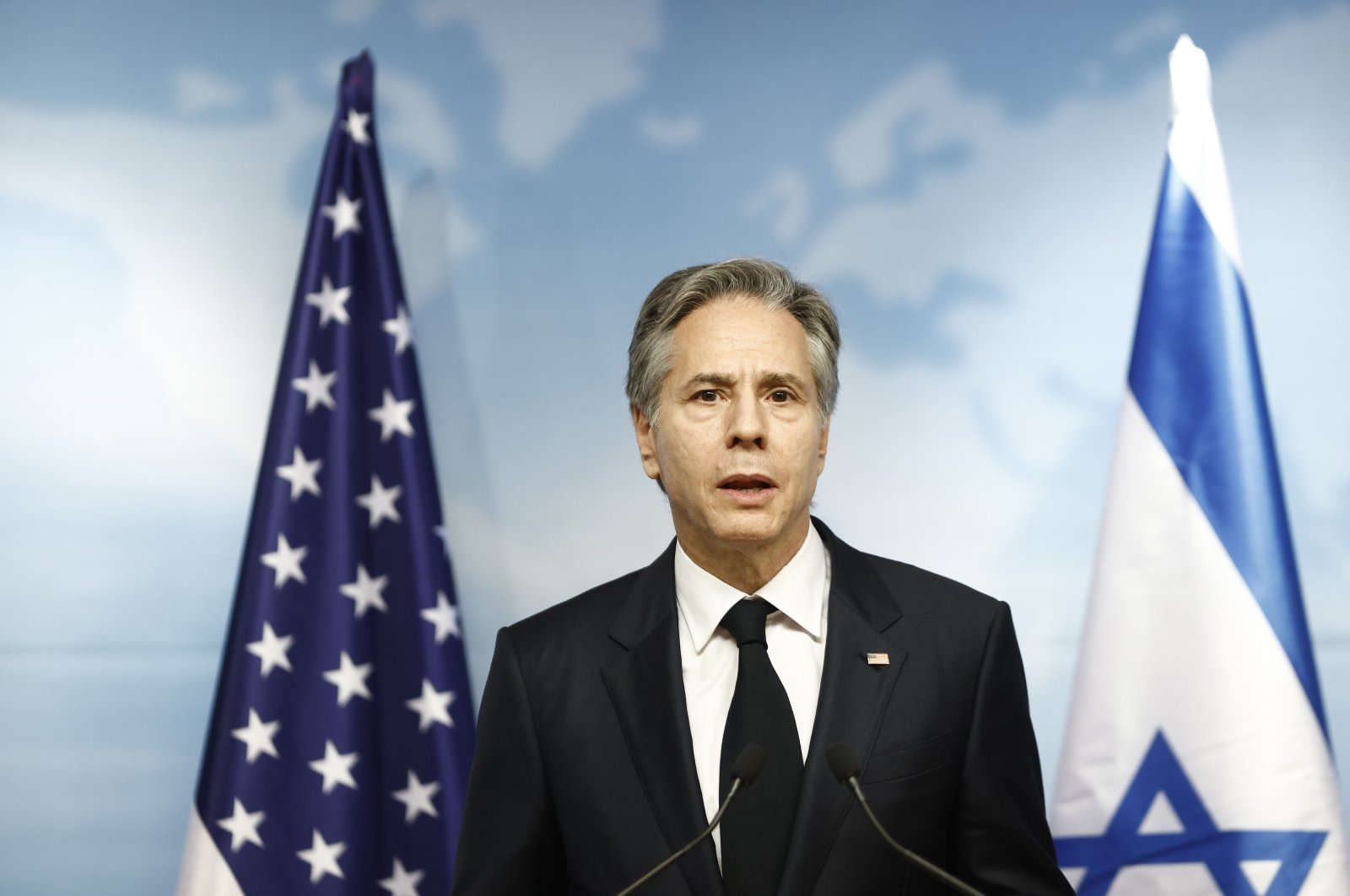 Antony Blinken, U.S. secretary of state, speaks at a news conference, west Jerusalem, Israel, Jan. 30, 2023. (Getty Images Photo)