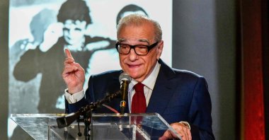 Martin Scorsese speaks at &quot;Robbie Robertson: A Celebration of His Life And Music&quot; at The Village Studios, Los Angeles, California, U.S., Nov. 15, 2023. (AFP Photo)