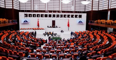 A view from a session of the Grand National Assembly of Türkiye (TBMM) General Assembly in the capital Ankara, Türkiye, Oct. 4, 2022. (AA Photo)