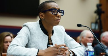Harvard University President Claudine Gay testifies before a House committee in Washington, D.C., U.S., Dec. 5, 2023. (EPA Photo)