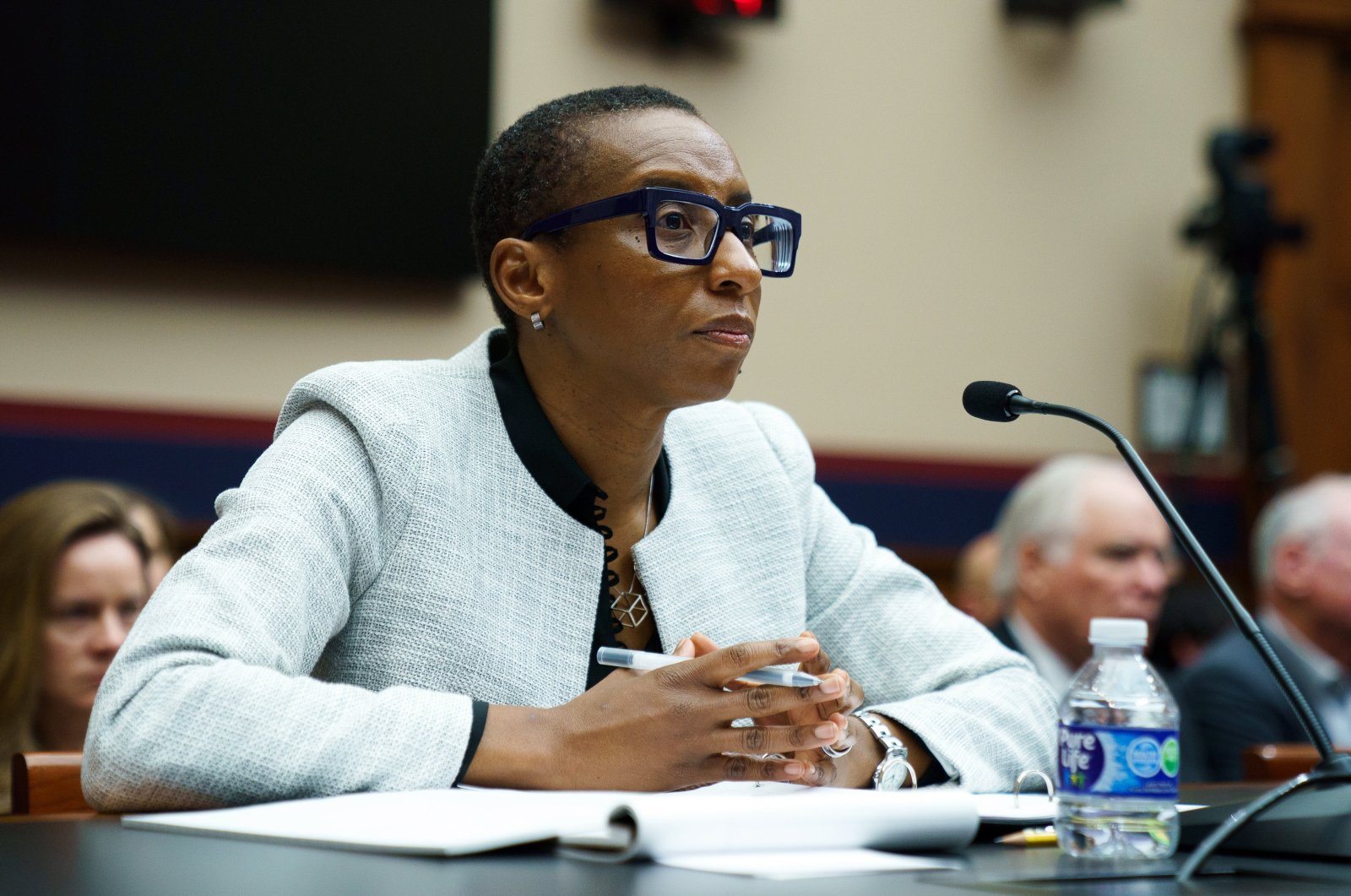 Harvard University President Claudine Gay testifies before a House committee in Washington, D.C., U.S., Dec. 5, 2023. (EPA Photo)