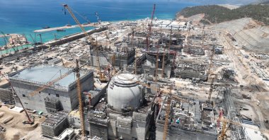 The Akkuyu Nuclear Power Plant construction site in southern Mersin province, Türkiye, July 20, 2023. (AA Photo)