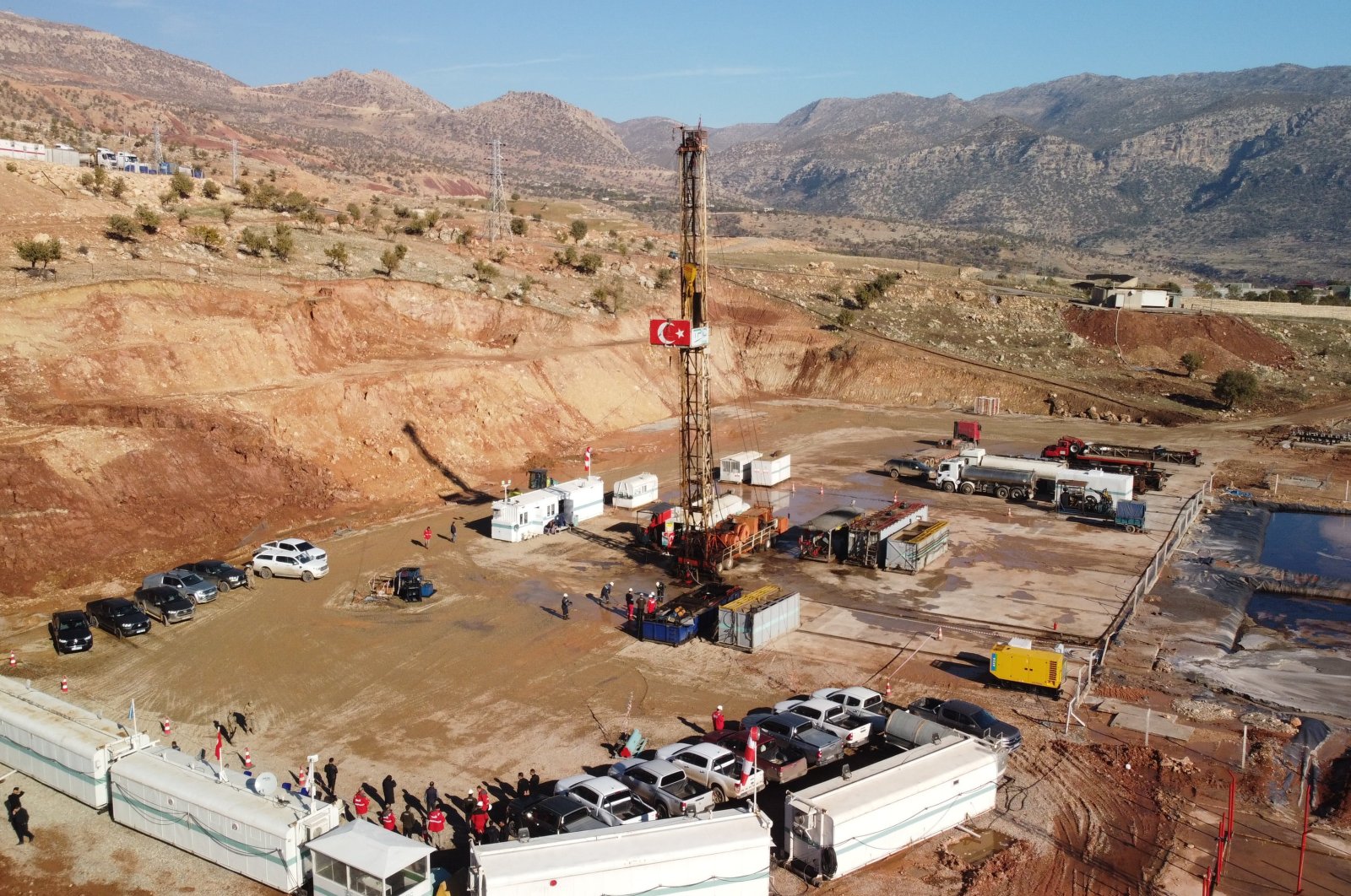 A view of the oil field in the Gabar region in Şırnak province, southeastern Türkiye, in this undated photo. (DHA Photo)