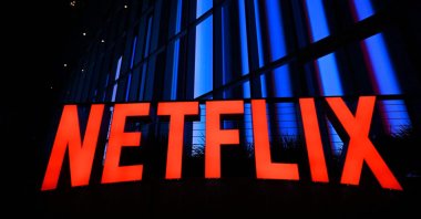 The Netflix logo is seen at the Netflix Tudum Theater in Los Angeles, California, U.S., Sept. 14, 2022. (AFP Photo)