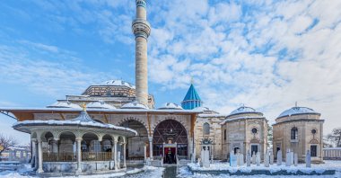 Mevlana&#039;s tomb during winter in Konya, Türkiye. Oct. 16, 2023. (Getty Images Photo) 
