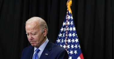 U.S. President Joe Biden pauses as he speaks to reporters in Nantucket, Mass., U.S., Nov. 26, 2023. (AP Photo)