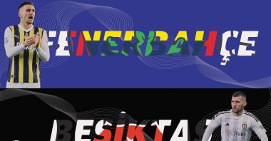 The Illustration Shows Fenerbahçe&#039;s Dusan Tadic (L) And Beşiktaş&#039;s Ante Rebic. (Illustration By Mehmet Mücahıt Yılmaz)