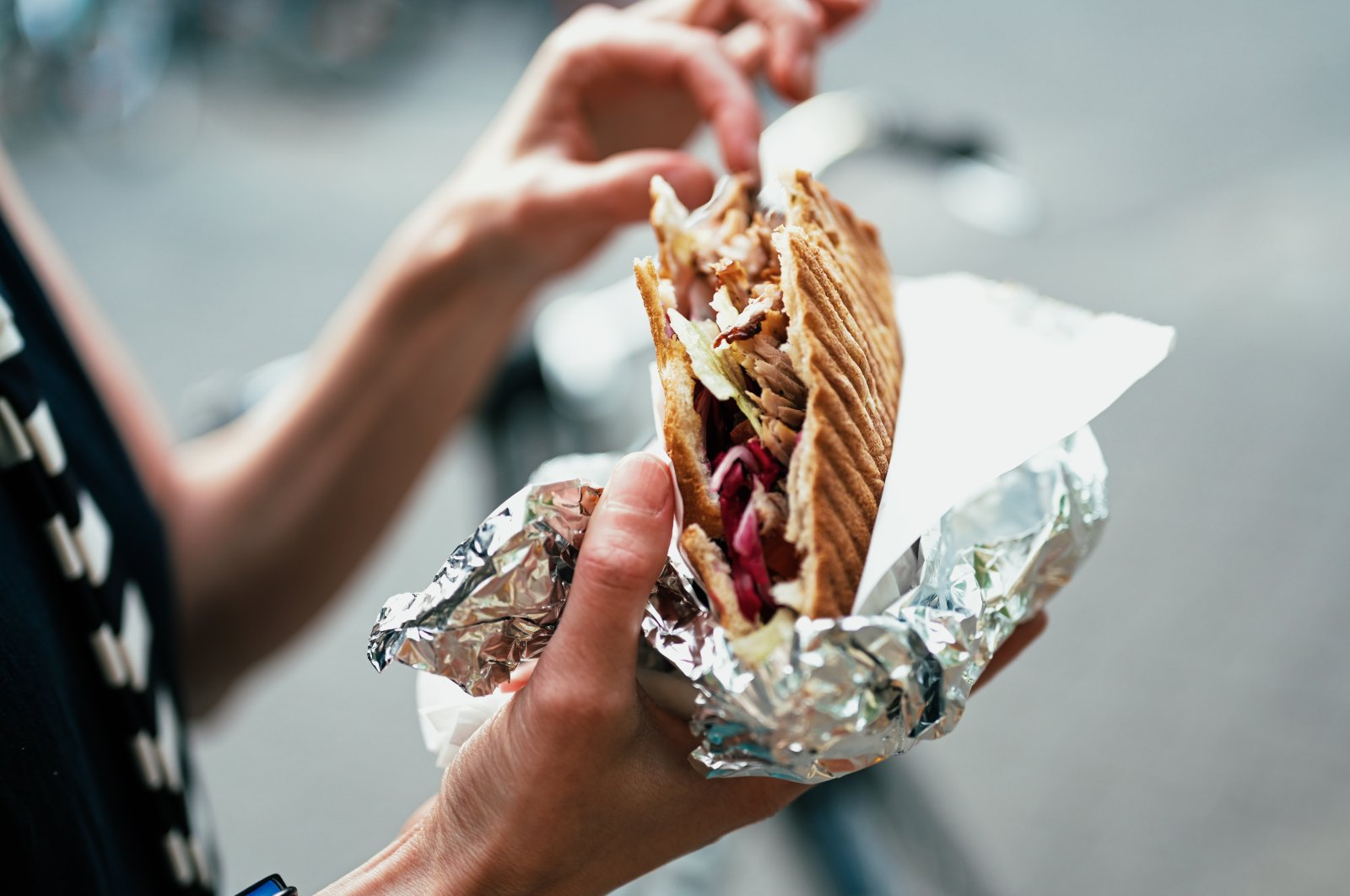 Famous Turkish tombik döner. June, 16, 2021. (Getty Images Photo)