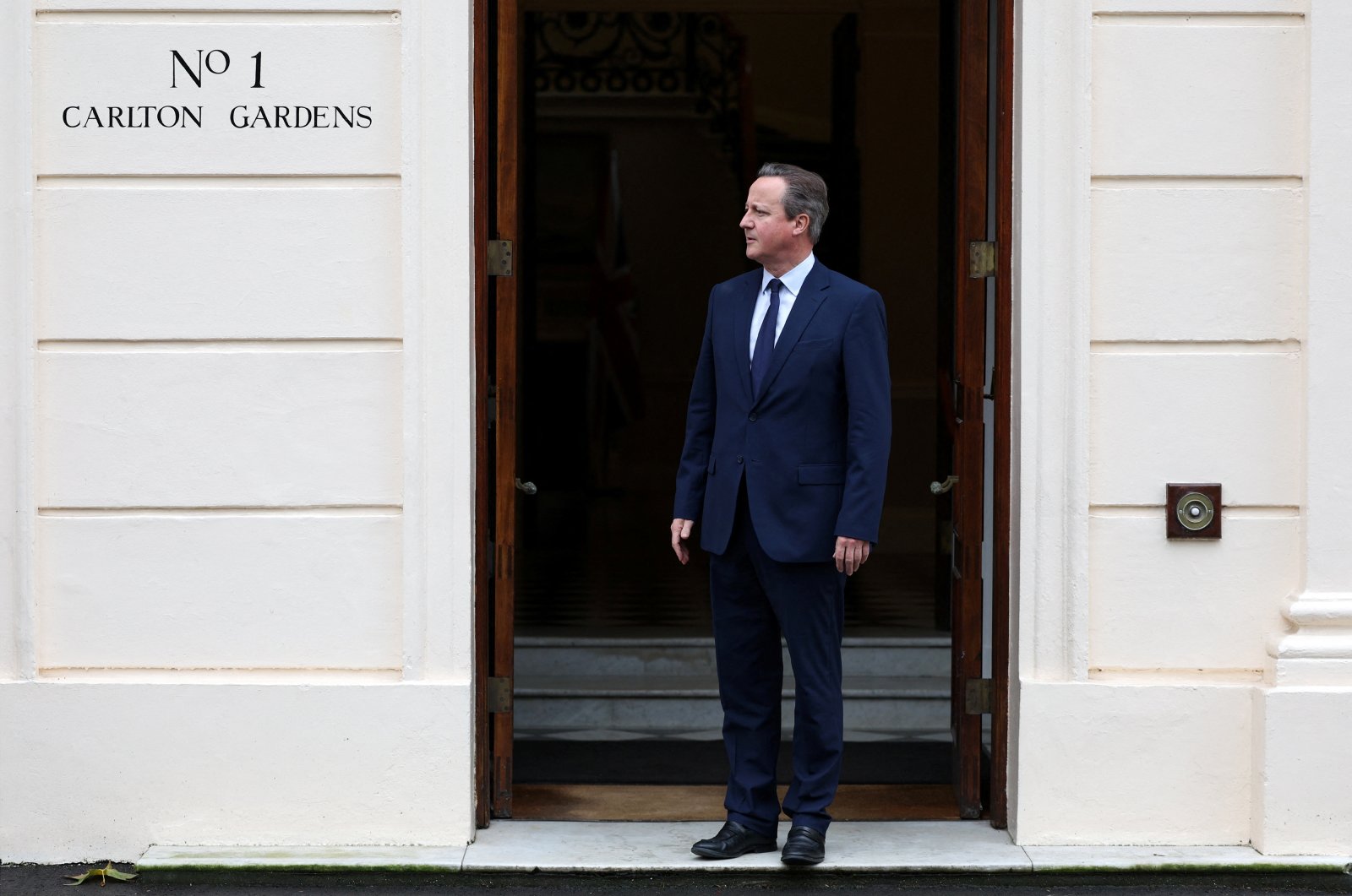 Britain&#039;s Foreign Secretary David Cameron at Carlton Gardens, London, U.K., Dec. 13, 2023. (Reuters Photo)