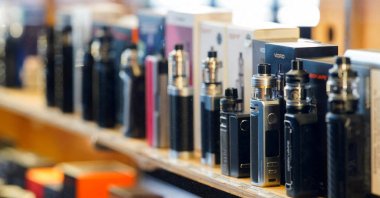 Vape pens are on display at a vape store, Melbourne, Australia, May 2, 2023. (Reuters Photo)