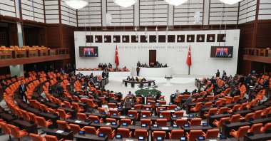 The parliament general assembly is seen during the budget talks of the Health and Interior ministries, Ankara, Türkiye, Dec.16, 2023 (AA Photo) 