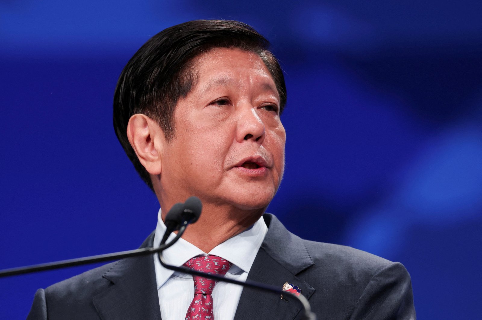 Ferdinand Marcos Jr. President of the Philippines speaks at the Asia-Pacific Economic Cooperation (APEC) CEO Summit in San Francisco, California, U.S., Nov. 15, 2023. (Reuters Photo)