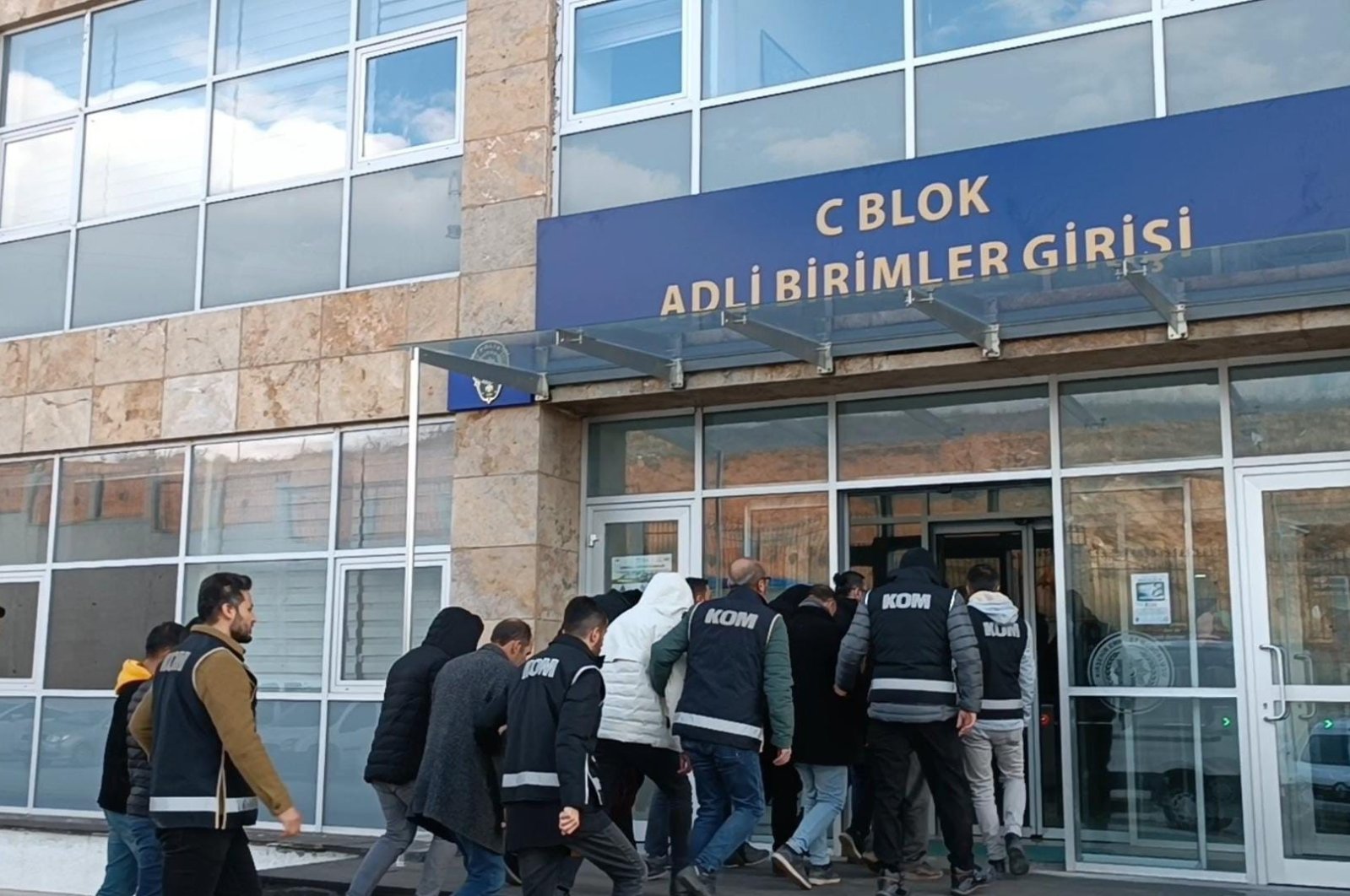 Police officers are seen during an operation in Kırşehir, central Türkiye, Dec. 17, 2023. (IHA Photo)