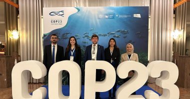 Members of the Ministry of Environment, Urbanization and Climate Change attend the Barcelona Convention, Barcelona, Spain, Dec. 8, 2023. (AA Photo)