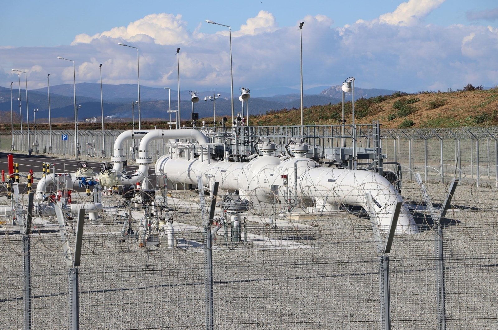 Gas valves of the TANAP project in the Ipsala district of Edirne province, northwestern Türkiye, Nov. 28, 2019. (DHA Photo)