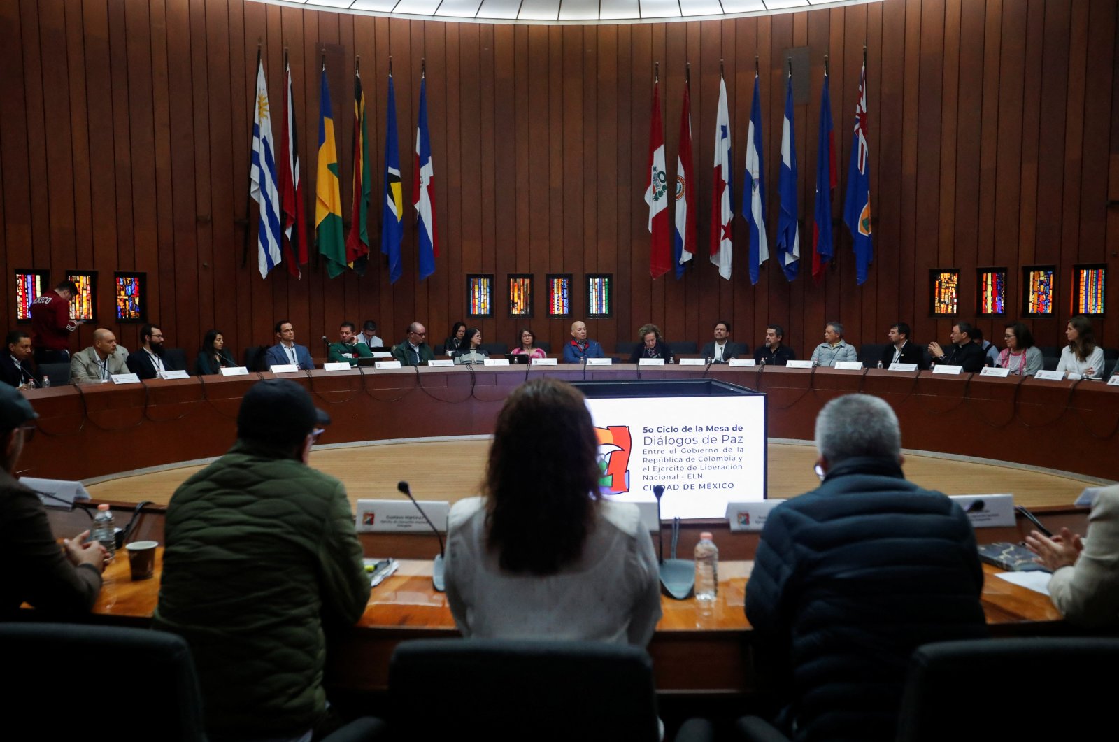 The fifth round of peace dialogues between Colombia&#039;s government and the National Liberation Army (ELN) is held in Mexico City, Mexico Dec. 17, 2023. (Reuters Photo)