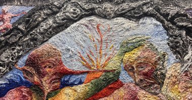 &quot;As Far I Can Remember&quot; by Lal Batman, oil on canvas. (Photo courtesy of Anna Laudel)