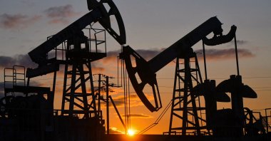 A view shows oil pump jacks outside Almetyevsk in the Republic of Tatarstan, Russia, June 4, 2023. (Reuters Photo)