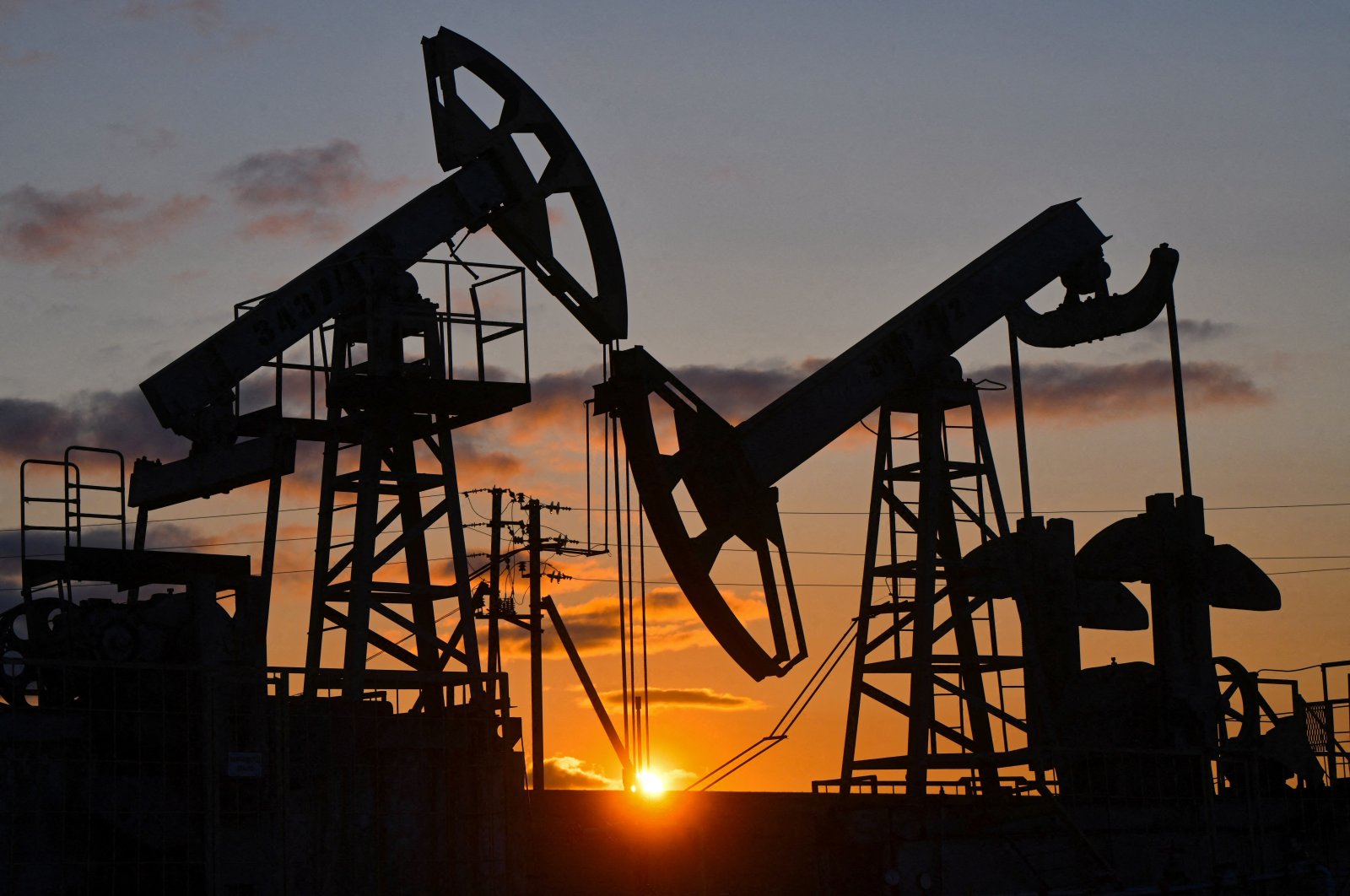A view shows oil pump jacks outside Almetyevsk in the Republic of Tatarstan, Russia, June 4, 2023. (Reuters Photo)