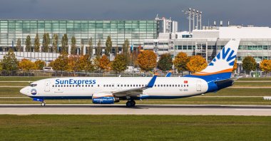 Boeing 737-8AS aircraft of Sun Express is seen at München International Airport, München, Germany, Oct. 10.2022. (Reuters Photo)