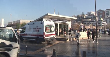 Citizens walk near the entrance of the Üsküdar station of the Marmaray, Istanbul, Türkiye, Dec. 20, 2023. (IHA Photo)
