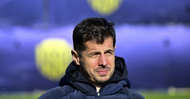 Ankaragücü coach Emre Belözoğlu addresses the press before the training session, Ankara, Türkiye, Dec. 20, 2023. (AA Photo)