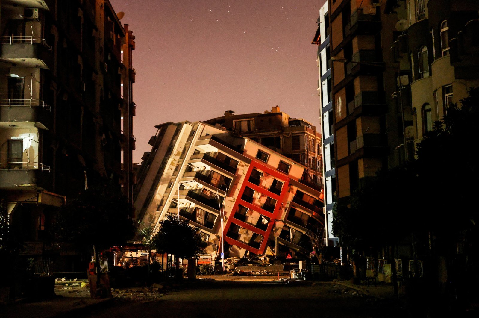 A general view of destroyed buildings in the aftermath of the deadly earthquake, in Antakya, Hatay, southeastern Türkiye, Feb. 19, 2023. (Reuters Photo)