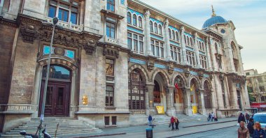 A view of a historical building of Türkiye&#039;s postal service, PTT, in Sirkeci, Istanbul, Türkiye, May 2, 2017. (Shutterstock Photo)