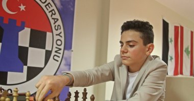 Turkish International Master (IM) Ediz Güler practices ahead of the World Blitz and Rapid Chess Championships, Ankara, Türkiye, Dec. 20, 2023. (AA Photo)