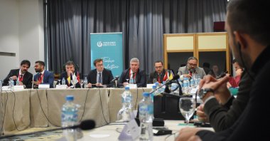 Journalists from Türkiye and Bosnia and Herzegovina are seen in Sarajevo as part of the Yunus Emre Institute's program, Dec.18, 2023 (AA Photo)