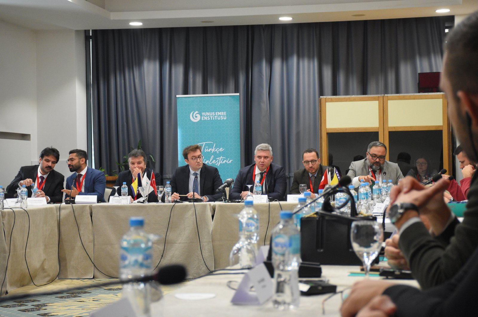 Journalists from Türkiye and Bosnia and Herzegovina are seen in Sarajevo as part of the Yunus Emre Institute&#039;s program, Dec.18, 2023 (AA Photo)