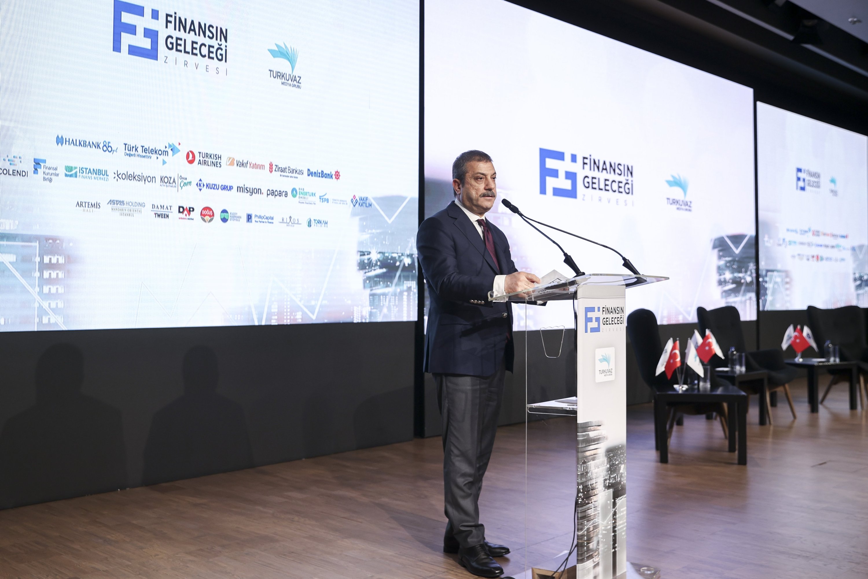 Banking Regulation and Supervision Agency (BDDK) President Şahap Kavcıoğlu speaks during the “Future of Finance Summit” at the Turkuvaz Media Center, in Istanbul, Türkiye, Dec. 22, 2023. (AA Photo)