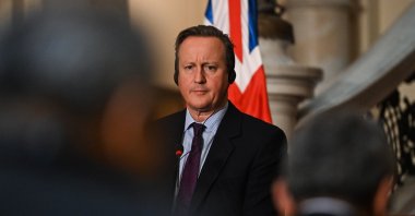 British Secretary of State for Foreign, Commonwealth and Development Affairs David Cameron attends a press conference with Egypt&#039;s Foreign Minister in Cairo, Egypt, Dec. 21, 2023. (EPA Photo)