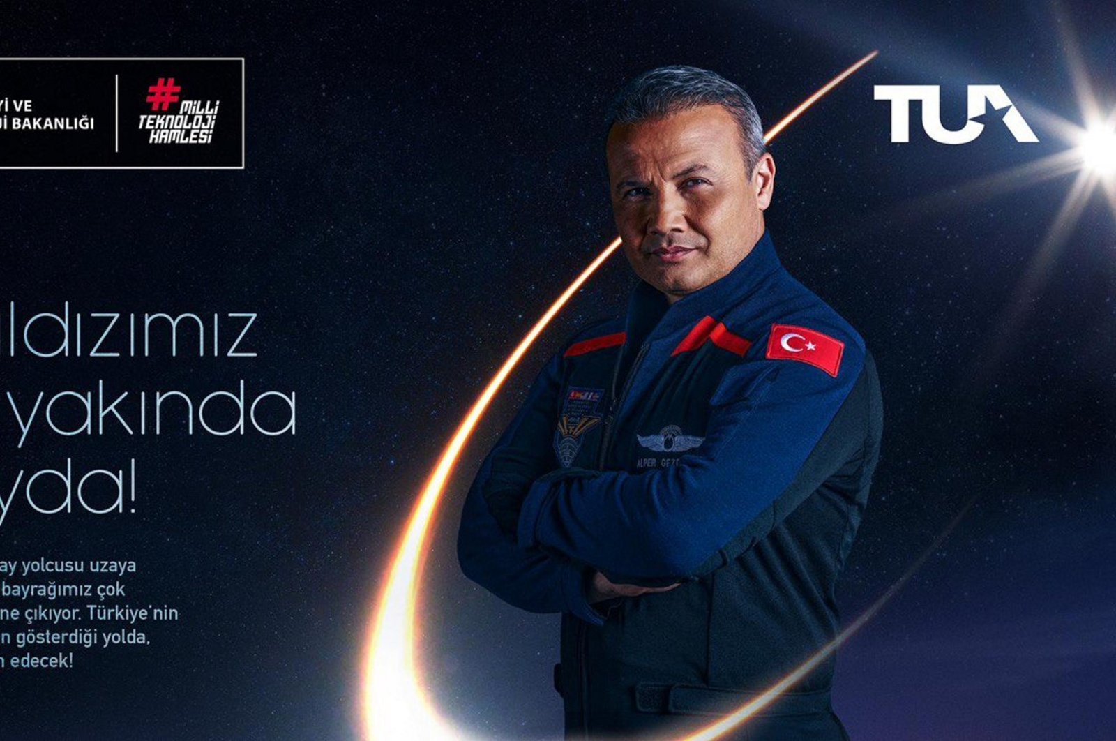 Alper Gezeravcı is seen in this photo shared to mark the planned space mission, Dec. 14, 2023. (AA Photo)