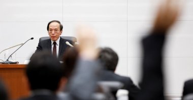 Bank of Japan Governor Kazuo Ueda attends a press conference after their policy meeting at BOJ headquarters in Tokyo, Japan, Dec. 19, 2023. (Reuters Photo)