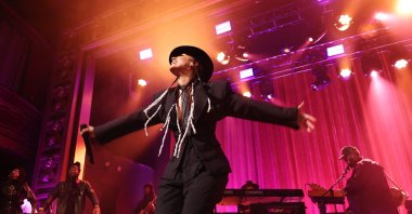 Alicia Keys performs onstage during &quot;The Diary of Alicia Keys 20&quot; digital release concert at Webster Hall, New York City, New York, U.S., Dec. 1, 2023. (AFP Photo)
